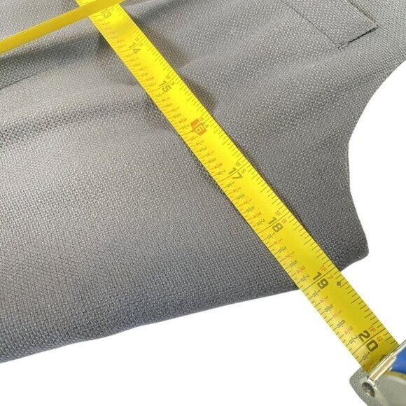 Tory Burch Navy Blue Sleeveless Knee-Length Faux Wrap Wool Dress Size 12 - Picture 8 of 9